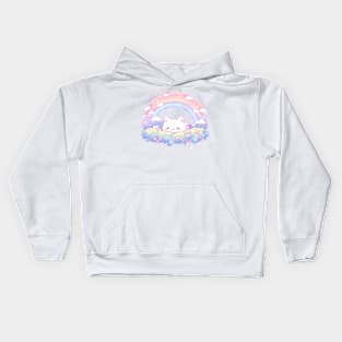 Happy Cute Kawaii Rainbow Kitty Cats Kids Hoodie